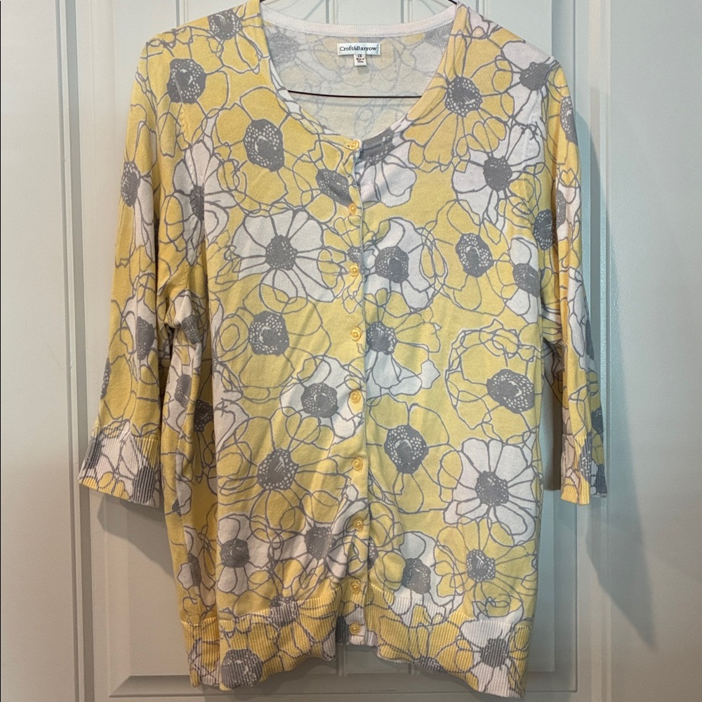 Croft & Barrow Yellow Sweater - 1X